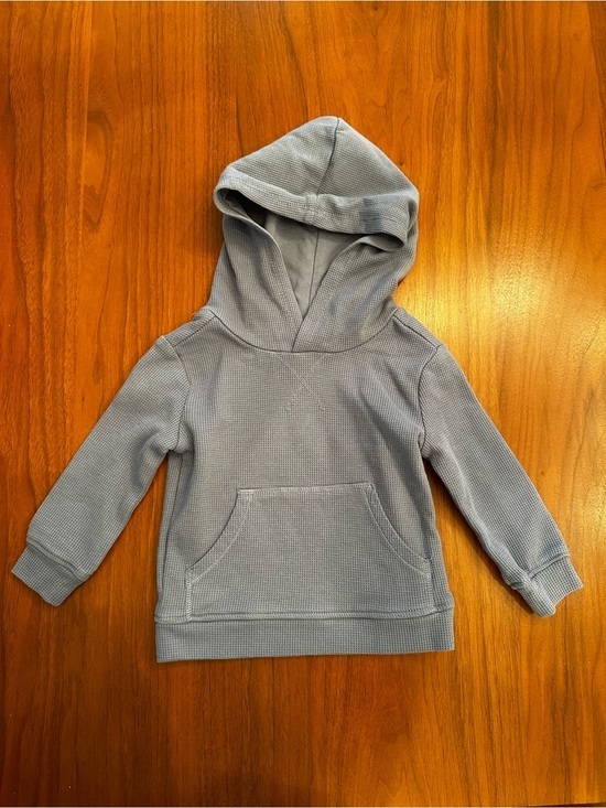 Scene & Heard Other - Scene & Heard Toddler Hooded Waffle-Knit Pullover Sweatshirt - Light Blue